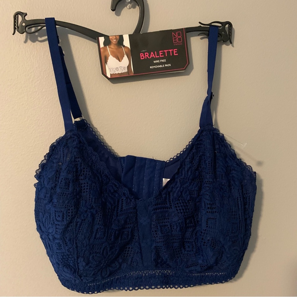 NEW XL BRALETTE WIRE FREE REMOVAL PADS. Blue